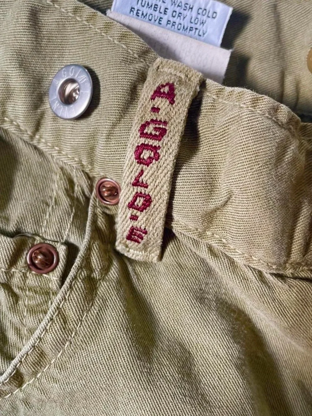 Vintage 90s A. Gold. E. Green Utility Cargo Shorts